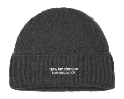 Beanie New Amsterdam Surf Association Fuzzy Logo Black