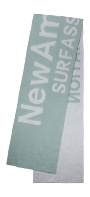 Scarf New Amsterdam Surf Association Fuzzy Name Denim Blue Bleached Blue