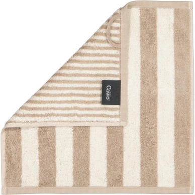 Face Towel Cawö Reverse Stripes Nature (6-piece)