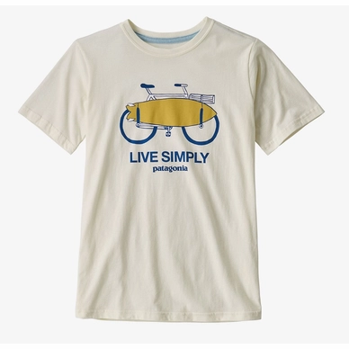 T shirt Patagonia Boys Graphic Organic Live Simply Amphibious Bike White Wash 23 Outdoorsupply