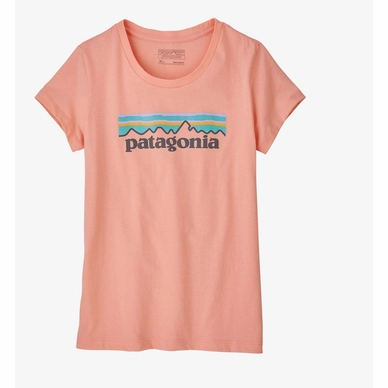 T-Shirt Patagonia Pastel P6 Logo Organic Flamingo Pink Mädchen