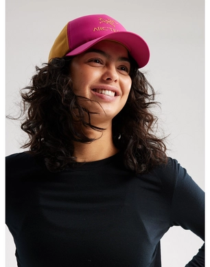 S24-X000007763-Bird-Word-Trucker-Curved-Hat-Amaranthus-Yukon-Hover