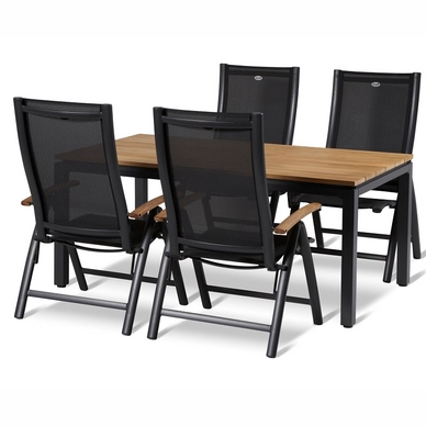 Tuinstoel Hartman Belcampo Recliner Teak FSC 100% Grijs