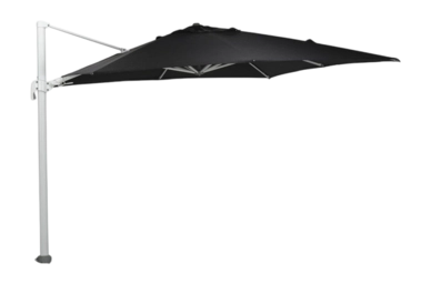 Zweefparasol Garden Impressions Hawaii Big Pole Wit Zwart 350x350 cm
