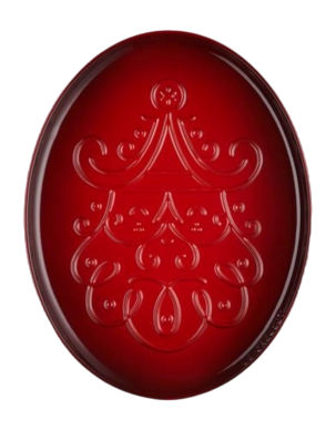 Serving Dish Le Creuset Oval Santa Claus Cherry Red