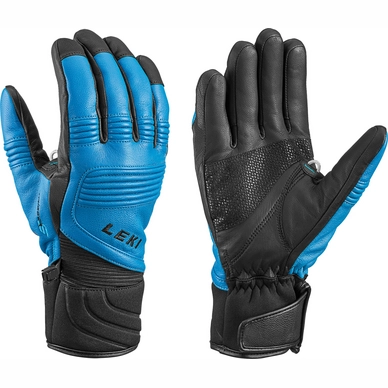 Gloves Leki Progressive Platinum S Black / Blue