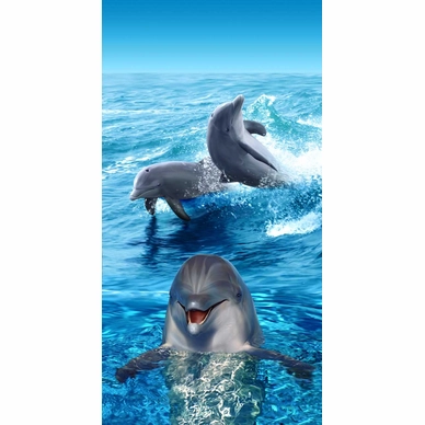 Strandlaken XL Dolfijnen Springend