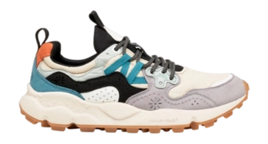 Baskets Flower Mountain Homme Yamano 3 Eco Suede Eco Nylon Grey Beige