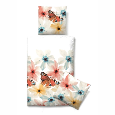 Bettwäsche Biberna Butterfly Orange Mako-Satin