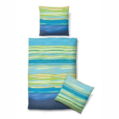 Bettwäsche Biberna Stripe Niagara Mako-Satin