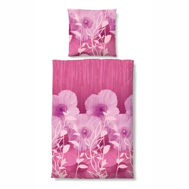 Bettwäsche Biberna Stormflower Brombeer Mako-Satin