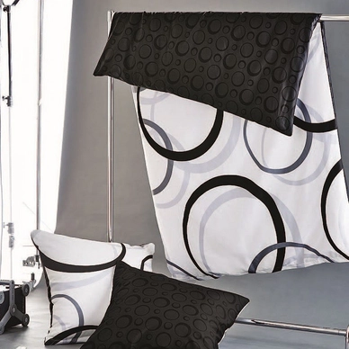 Bettwäsche Biberna Joost Schwarz Mako-Satin