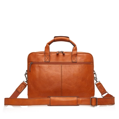 Laptoptas Castelijn & Beerens Bravo Rits Cognac 15,6"