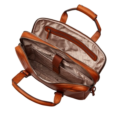Laptoptas Castelijn & Beerens Bravo Rits Cognac 15,6"