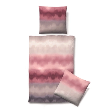 Bettwäsche Biberna Hippie Burgund Mako-Satin