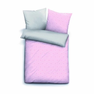 Bettwäsche Biberna Mako-Satin Rosa