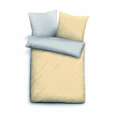 Bettwäsche Biberna Mako-Satin Gelb