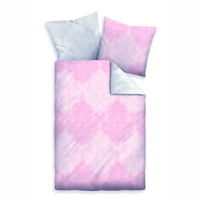 Bettwäsche Biberna Mako-Satin Rosa Muster
