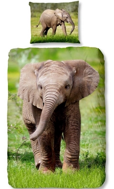 Dekbedovertrek Good Morning Elephant Multi Katoen