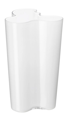 Vaso di vetro Iittala Alvar Aalto h 25,1 cm, Bianco opalino