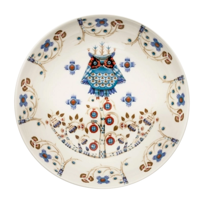 Piatto fondo Iittala Taika 20 cm, Porcellana, Gufo, Bianco Multicolore