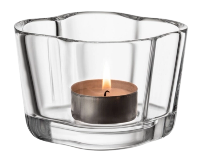 Tea Light Holder Iittala Alvar Aalto Clear 6 cm