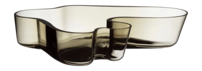 Ciotola decorativa Iittala Alvar Aalto 26 x h 5 cm, Vetro, Grigio fume