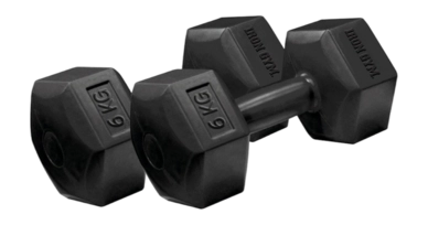 Halterset Iron Gym 2 x 6 KG Zwart