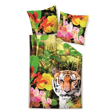 Bettwäsche Biberna Tropical Tiger Mako-Satin