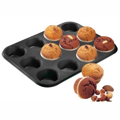 Muffinvorm Zenker Black 12 Cups