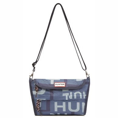 Shoulder Bag Hunter Original Packable Crossbody Gill Wave Blue Exploded Logo