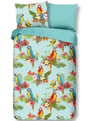 Dekbedovertrek Good Morning Parrot Blue Katoen