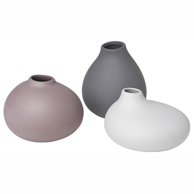 Vaas Blomus Nona Pewter / Micro Chip / Bark (set van 3)
