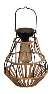 Lantaarn Luxform Solar Budoni Natural Rope 15 Lumen
