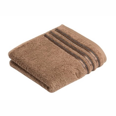 Serviette Vossen Cult De Luxe Nut Brown (50 x 100 cm) (Set de 3)
