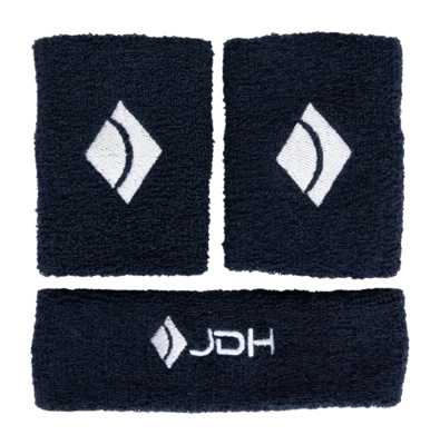 Hoofdband & Zweetband JDH Unisex Headband & Wristband Pack Navy