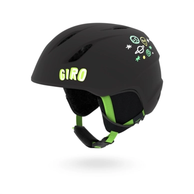 Skihelm Giro Launch CP Matte Black / Bright Green (Incl. Skibril)