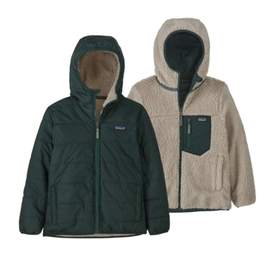Jacket Patagonia Kids Reversible Ready Freddy Northern Green