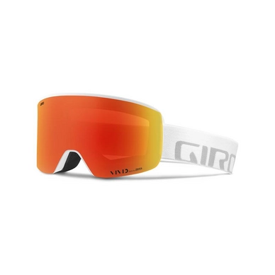 Skibril Giro Axis White Wordmark Vivid Ember /Vivid Infrared