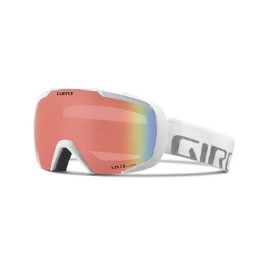 Skibril Giro Onset White Wordmark Vivid Infrared