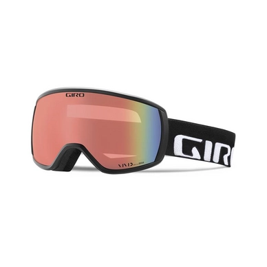 Skibril Giro Balance Black Wordmark Vivid Infrared