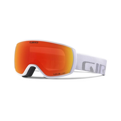 Skibril Giro Balance White Wordmark Vivid Ember