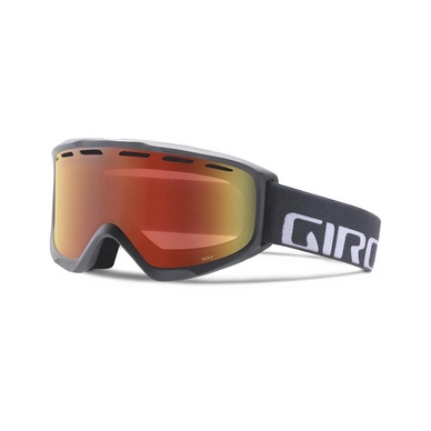 Skibril Giro Index Titanium Wordmark Amber Scarlet