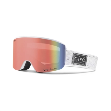 Skibrille Giro Ella Weiss / Silver Shimmer Vivid Pink / Vivid Infrared Damen