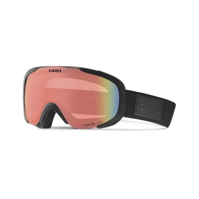 Skibril Giro Field Black Quilted Vivid Infrared