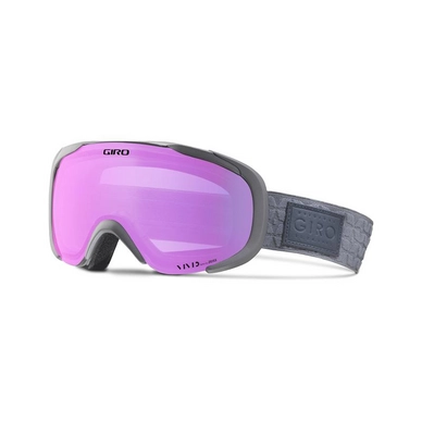 Skibril Giro Field Titanium Quilted Vivid Pink