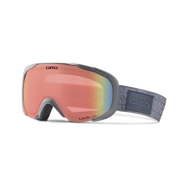 Skibril Giro Field Titanium Quilted Vivid Infrared
