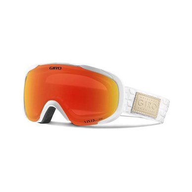 Skibril Giro Field White Quilted Vivid Ember