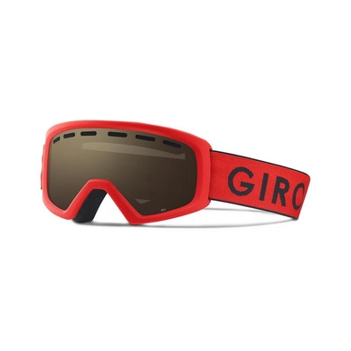 Masque de ski enfant Giro Rev Red Black Zoom Amber Rose Rouge