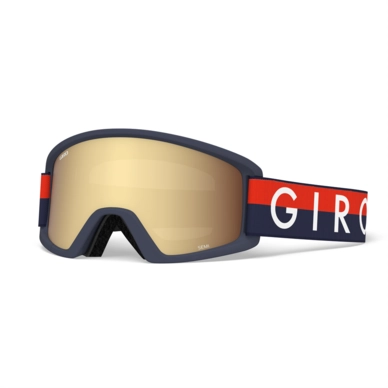 Skibrille Giro Semi Midnight / Red Throwback Amber Gold / Yellow Kinder